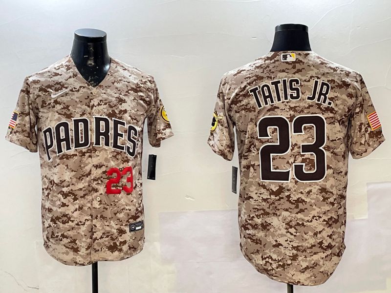Men San Diego Padres 23 Tatis jr Camo Game 2025 Nike MLB Jersey style 9